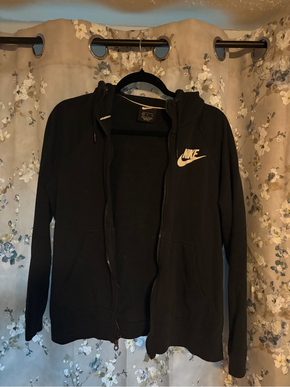 Nike Black Full-Zip Utility Hoodie with White Logo